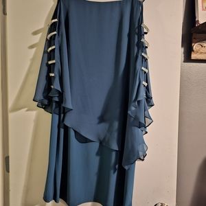 Dark teal with rhinestones dress